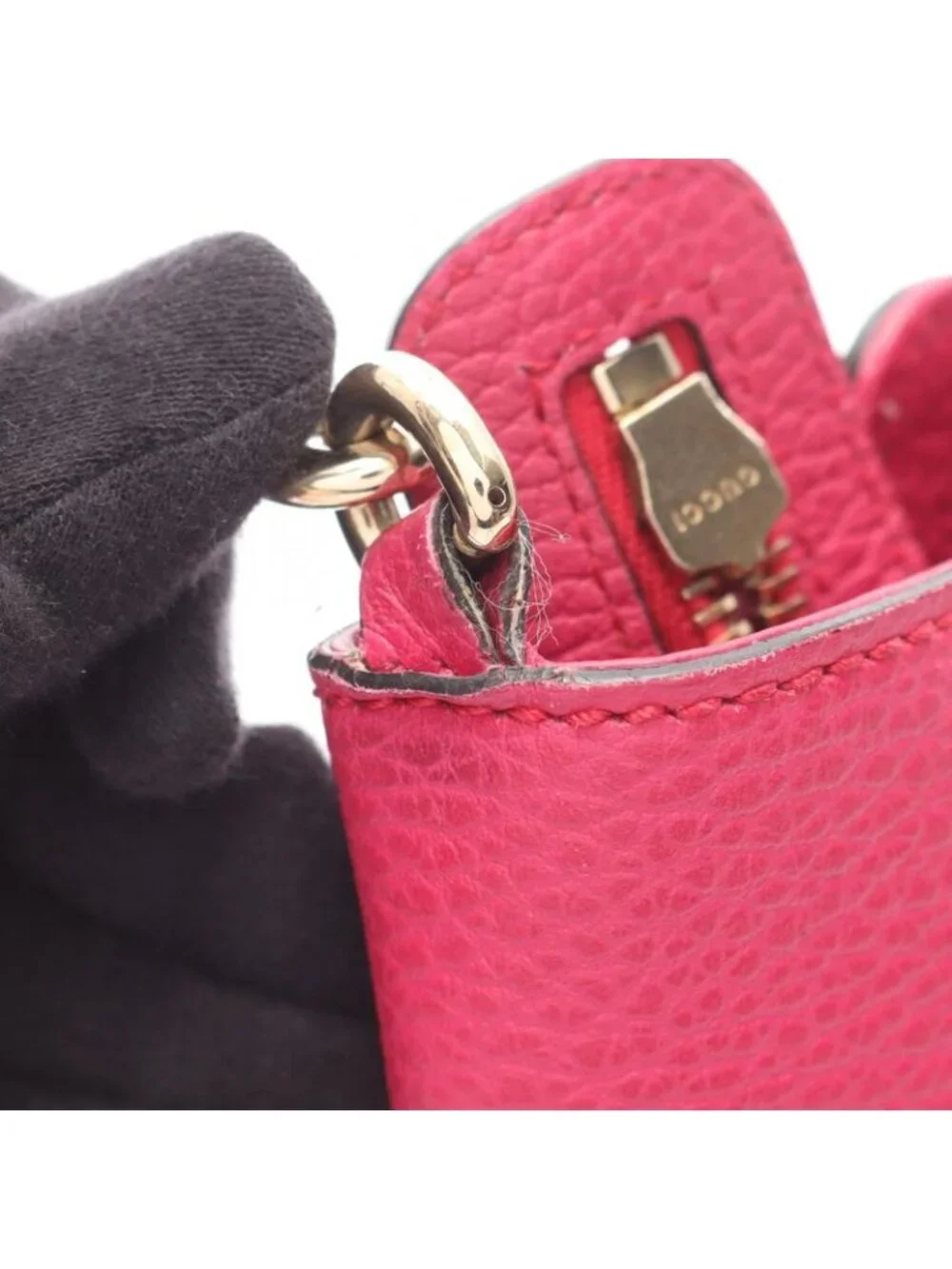 ★SOLD★ Gucci Handbag Swing Mini Pink Leather B - Picture 13 of 15